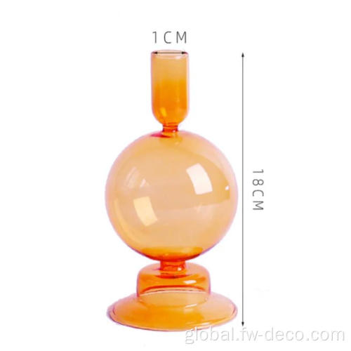 Glass Taper Candle Holders Bulk wholesale round glass candlestick holder Supplier